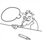 illustration of
character thinking