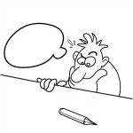 illustration of
character thinking