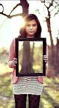 image of girl using invisible cloaking